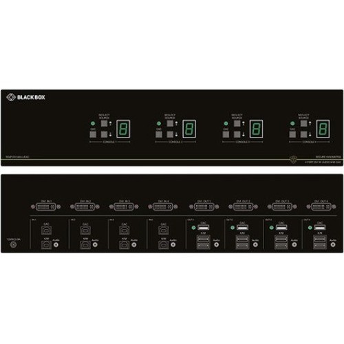 Black Box SS4P-DVI-4X4-UCAC KVM Switchboxes Black Box Secure Kvm Matarix Switch, Niap 3.0 - 4 Computer(s) - 4 Local User(s) - 3840 X 2160 - 20 X Ss4pdvi4x4ucac 822088131274