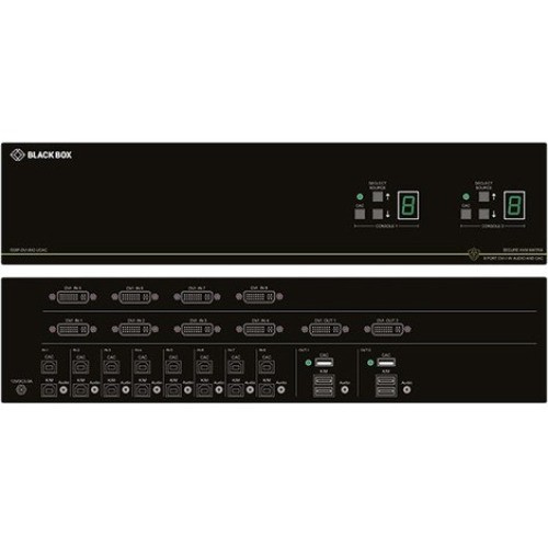 Black Box SS8P-DVI-8X2-UCAC KVM Switchboxes Black Box Secure Kvm Matarix Switch, Niap 3.0 - 8 Computer(s) - 2 Local User(s) - 3840 X 2160 - 22 X Ss8pdvi8x2ucac 822088131281