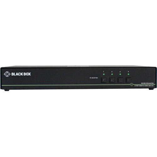 Black Box SS4P-DH-HDMI-UCAC KVM Switchboxes Black Box Secure Niap 3.0 Kvm Switch - Dual-head, Hdmi, Cac, 4k, 4-port - 4 Computer(s) - 1 Local Us Ss4pdhhdmiucac 822088133834