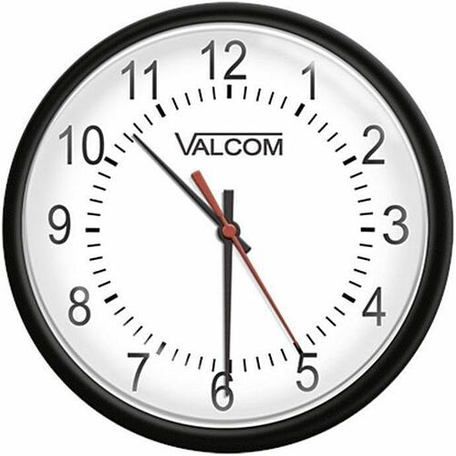 Valcom V-AW12BLP Clocks Valcom 12-inch Analog Clock, Wireless, 110vac/24vdc, V-aw12blp - Analog - Quartz - Black Case - Meta Vaw12blp 799111022109