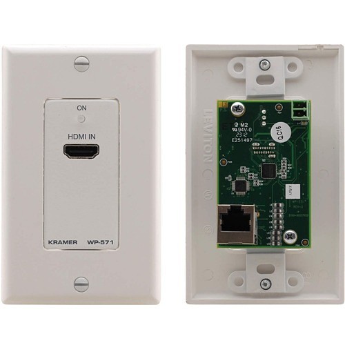 Kramer Electronics WP-571/US(B) Video Consoles/Extenders Kramer Hdmi Hdcp 2.2 Wall Plate Transmitter Over Poc Long-reach Dgkat (eu, Uk, Us-d) - 1 Input Devic Wp571usb 
