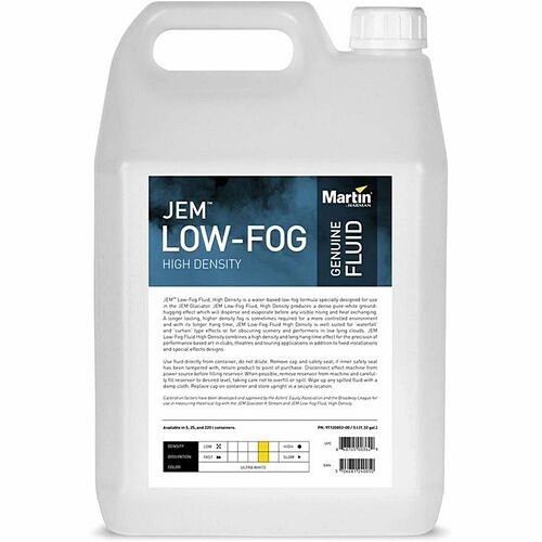 Harman Pro 97120852 Special Effect Accessories Harman Jem Low-fog Fluid, High Density, 4x 5 L (97120852) 688705003481