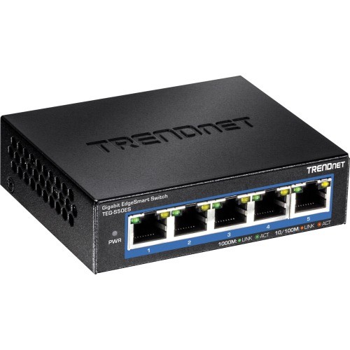 Trendnet TEG-S50ES Switches & Bridges Trendnet 5-port Gigabit Edgesmart Switch; Teg-s50es; 5 X Gigabit Ports; 10gbps Switch Capacity; Ethe Tegs50es 710931140507