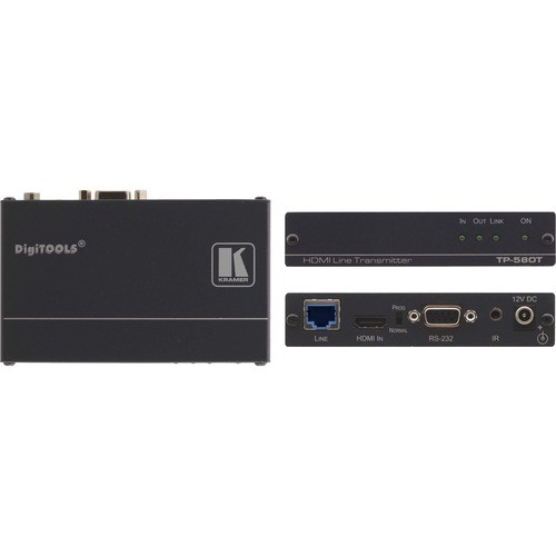 Kramer Electronics 50-80021090 Video Consoles/Extenders Kramer 4k Uhd Hdmi, Bidirectional Rs-232 And Ir Over Hdbaset Twisted Pair Transmitter - 1 Input Device 5080021090 7291063051631