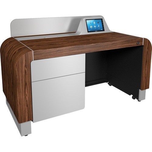 Middle Atlantic L7-F61A-WD-SLHB9 Tables & Desks Middle Atlantic Pre-configured L7 Series Lectern In Montana Walnut With Silver Accents - 32.50" To 4 L7f61awdslhb9 656747353390