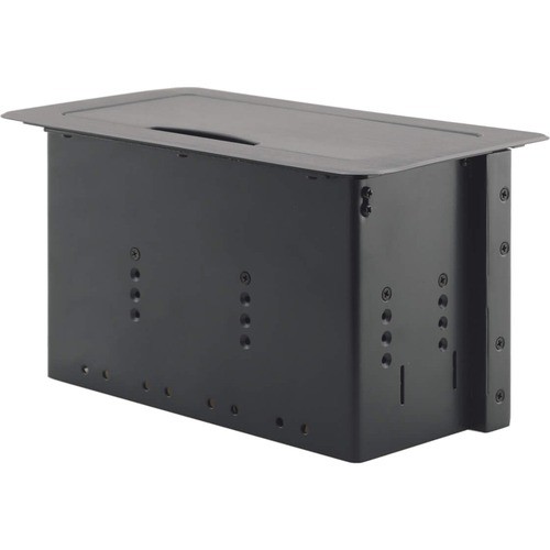 Kramer Electronics 80-004199 Cable Management Kramer Table Mount Modular Multi-connection Manually Retracting Lid - Enclosure - Black - Anodized A 80004199 7291063019051
