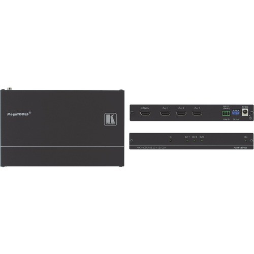 Kramer Electronics 10-804080290 Signal Splitters/Amplifiers Kramer 1:3 4k60 4:4:4 Hdcp 2.2 Hdmi 2.0 Da - 4096 X 2160 - 1 X Hdmi In - 3 X Hdmi Out - Serial Port  10804080290 7291063079178