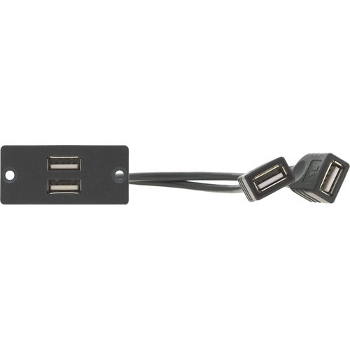 Kramer Electronics 80-021199 Faceplates & Mounting Boxes Kramer Wu-2aa2 X Usb 2.0 (a/a) Wall Plate Insert - 2 X Socket(s) - Black (80-021199) 80021199 