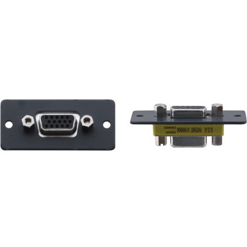 Kramer Electronics 85-01105399 Faceplates & Mounting Boxes Kramer Wall Plate Insert - 15-pin Hd (f/f) - Black - 1 X Vga Port(s) (85-01105399) 8501105399 