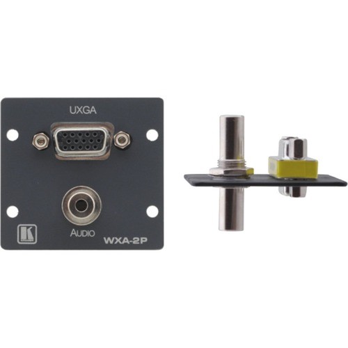 Kramer Electronics 85-70580099 Faceplates & Mounting Boxes Kramer Wxa-2p (g) Faceplate Insert - Gray - 1 X Mini-phone Port(s) - 1 X Vga Port(s) (85-70580099) 8570580099 