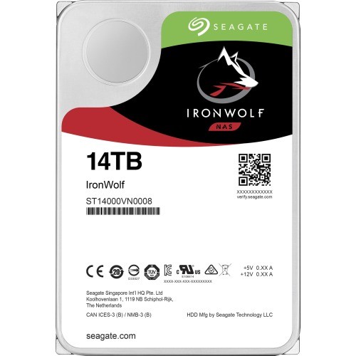 Seagate ST14000VN0008 Hard Drives Seagate Ironwolf St14000vn0008 14 Tb Hard Drive - 3.5" Internal - Sata (sata/600) - Conventional Mag 696454049322