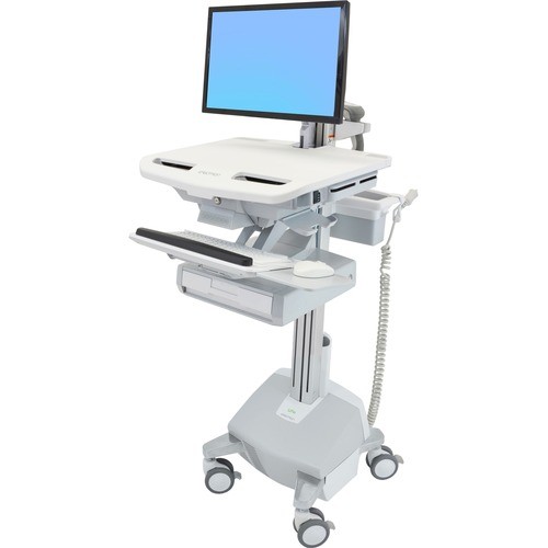 Ergotron SV44-2212-1 Carts & Dollies Ergotron Styleview Electric Lift Cart With Lcd Arm, Life Powered, 1 Drawer (1x1) - 1 Drawer - Push/p Sv4422121 698833068863