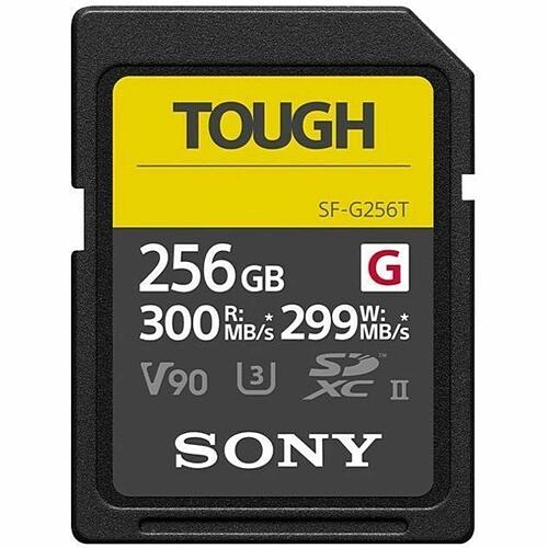 Sony SFG128T/T1 Memory Cards Sony Pro Tough Sf-g128t 128 Gb Class 10/uhs-ii (u3) V90 Sdxc - 1 Pack - 300 Mb/s Read - 299 Mb/s Wri Sfg128tt1 818203276975