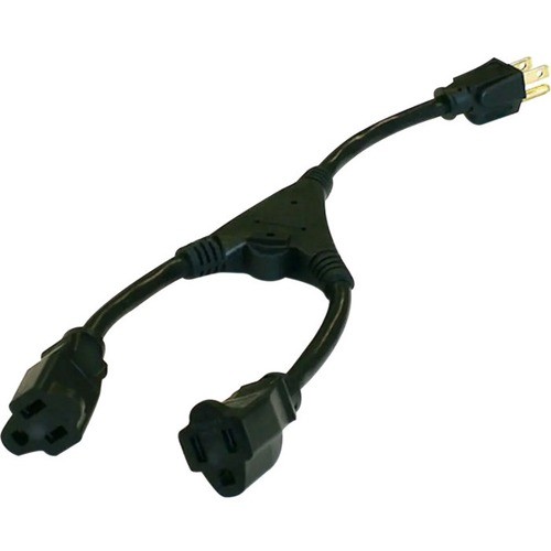 Monoprice 5308 Power Cords Monoprice Power Extension Cord - 125 V Ac / 13 A - Black - 1.20 Ft Cord Length - Nema 5-15p / Nema 5 844660053088