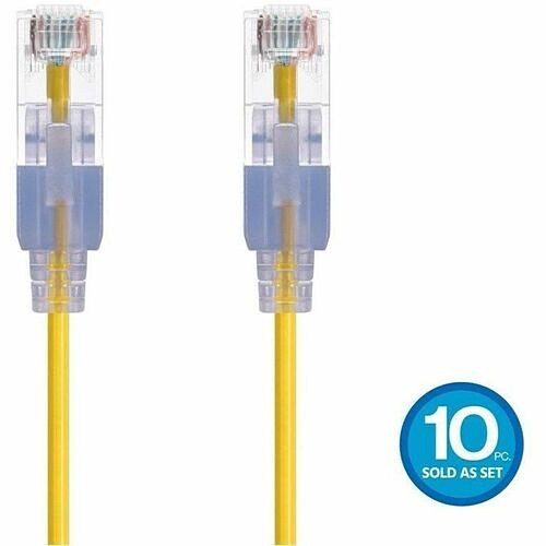 Monoprice 29443 Cables Monoprice Slimrun Patch Utp Category 6a Network Cable - 2 Ft Category 6a Network Cable For Network D 889028069509