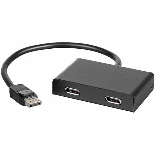 Monoprice 21972 Connector Adapters Monoprice 2-port Displayport 1.2 To Displayport Multi-stream Transport (mst) Hub - 1 X Displayport 1 889028052792