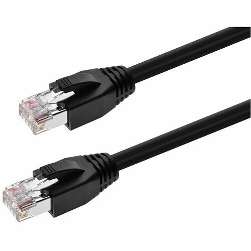 Monoprice 31042 Cables Monoprice Cat6 Ethernet Patch Cable - 23awg, F/utp, Cmp Plenum Rated, 50ft, Black - 50 Ft Category 6 889028077535