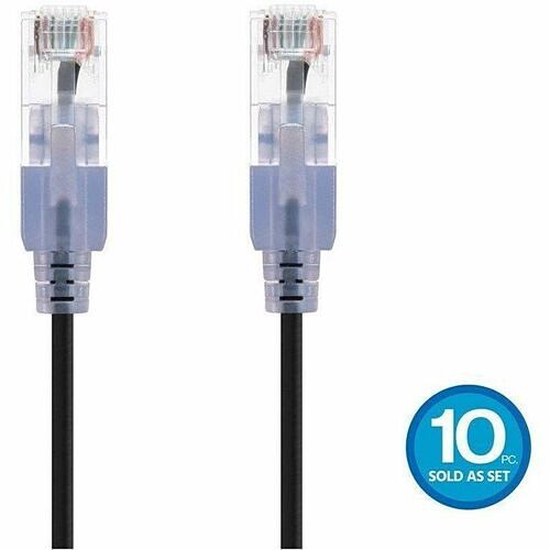 Monoprice 33257 Cables Monoprice Slimrun Patch Utp Category 6a Network Cable - 30 Ft Category 6a Network Cable For Network  889028084137