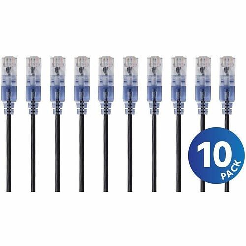 Monoprice 33247 Cables Monoprice Slimrun Patch Utp Category 6a Network Cable - 50 Ft Category 6a Network Cable For Network  889028084038