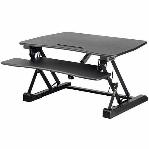 Monoprice 27774 Tables & Desks Workstream Electric Height Adjustable Sit-stand Workstation Desk Converter, 36in - Height Adjustable 889028067178