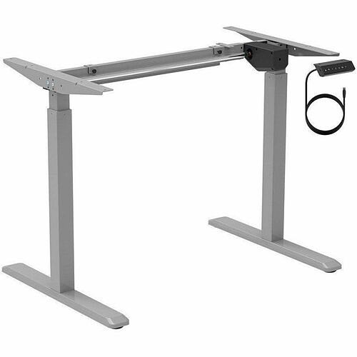 Monoprice 31292 Tables & Desks Monoprice Sit-stand Single Motor Height Adjustable Table Desk Frame, Electric, Gray - Gray Two Leg B 889028080023