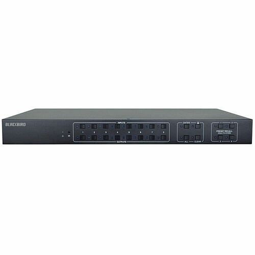 Monoprice 24180 System Selectors Monoprice Blackbird Video Switcher - 8 X Inputs - 8 X Outputs - Audio Line Out - 8 X Hdmi In - 8 X H 889028053140