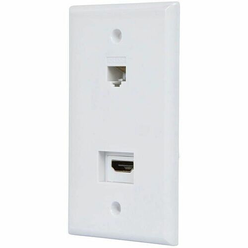 Monoprice 12094 Faceplates & Mounting Boxes Monoprice Recessed Hdmi Wall Plate, With 1* Hdmi F/f Adapter And 1*rj45 Cat5e Coupler - 2 X Total Numb 889028000915