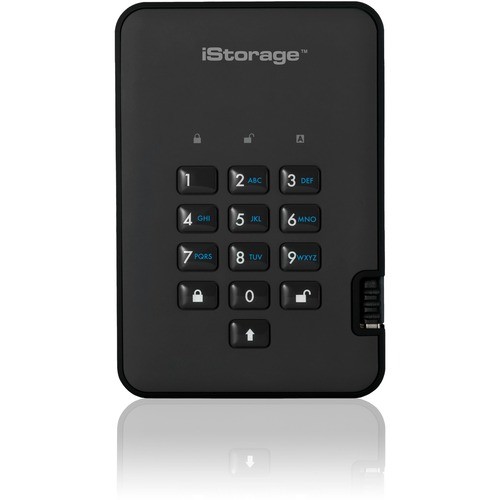 Istorage_kanguru IS-DA2-256-1000-B Hard Drives Istorage Diskashur2 Hdd 1 Tb   Secure Portable Hard Drive   Password Protected   Dust/water-resistan Isda22561000b 810111420099