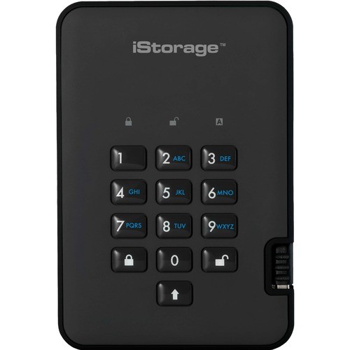 Istorage_kanguru IS-DA2-256-5000-B Hard Drives Istorage Diskashur2 Hdd 5 Tb   Secure Portable Hard Drive   Password Protected   Dust/water-resistan Isda22565000b 810111421171