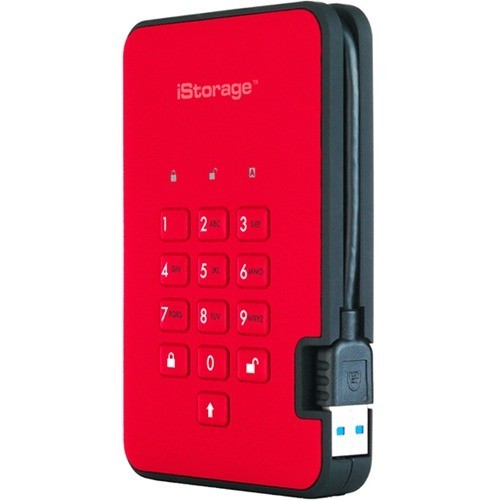 Istorage_kanguru IS-DA2-256-1000-R Hard Drives Istorage Diskashur2 Hdd 1 Tb   Secure Portable Hard Drive   Password Protected   Dust/water-resistan Isda22561000r 810111421393