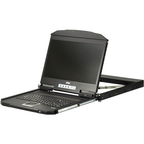 Aten CL3700NW Rackmount LCDs Aten 1u Ultra Short Depth Single Rail Widescreen Lcd Console (usb / Hdmi)-taa Compliant - 1 Computer 672792009242