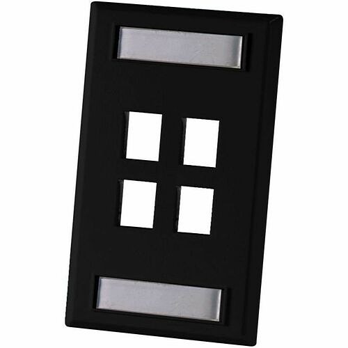 C2g KSFP4-00 Faceplates & Mounting Boxes Ortronics Single Gang Keystone Faceplate, 4 Port, Fog White - 4 X Total Number Of Socket(s) - 1-gang Ksfp400 662875010395