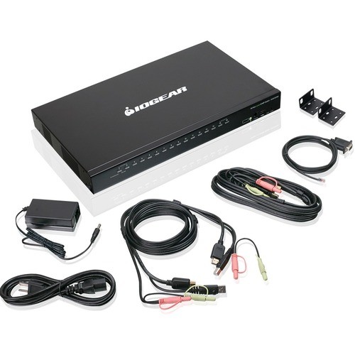 Iogear GCS1816H KVM Switchboxes Iogear 16-port Usb Hdmi Kvm Switch With Audio (taa Compliant) - 16 Computer(s) - 1 Local User(s) - 1 881317518385