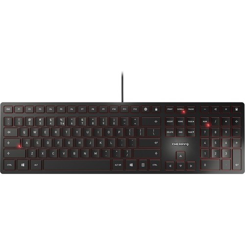 Cherry JK-1600EU-2 Keyboards & Keypads Cherry Kc 6000 Slim Black Wired Keyboard - Full Size Ultra Flat Design- Status Leds - Durable Key Le Jk1600eu2 840183604257