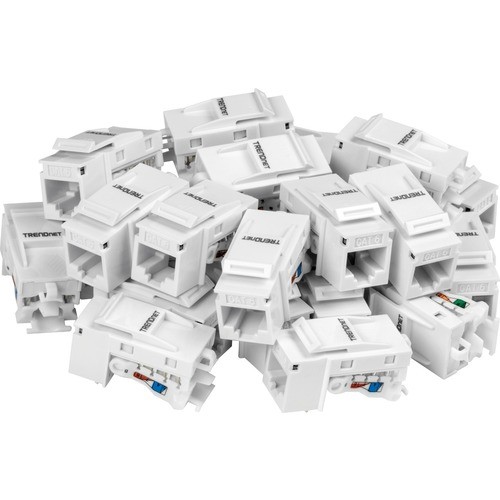 Trendnet TC-K25C6 Cable Ends/Connectors Trendnet Cat6 Keystone Jack, 25-pack Bundle, 90anddeg; Angle Termination, Compatible With Cat5, Cat5e, Tck25c6 710931401530