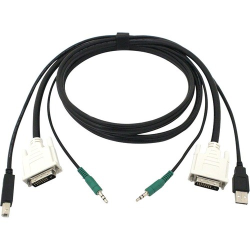Black Box SKVMCBL-DVI-10 Cables Black Box Dvi Kvm Cable - Usb A-b, 3.5mm Audio, 10-ft. (3.0-m) - 10 Ft Kvm Cable For Kvm Switch - Fi Skvmcbldvi10 822088142287