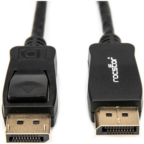 Rocstor Y10C238-B1 Cables Rocstor Premium 15ft / 5m Displayport 1.2 Cable M/m - Displayport 4k - Displayport Male Digital Audi Y10c238b1 081060603134