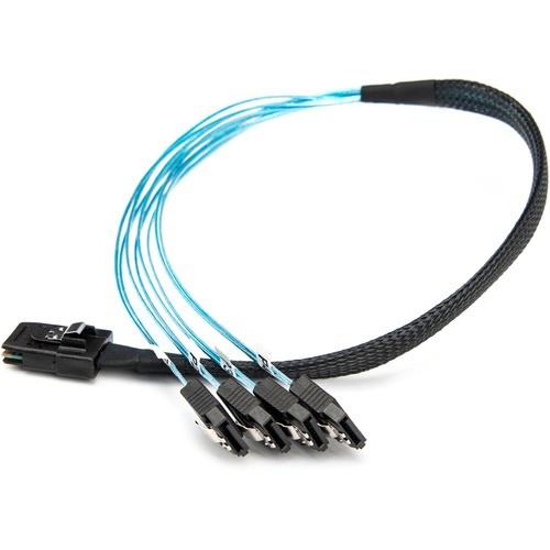 Rocstor Y10C251-BL1 Cables Rocstor Premium 20in Serial Attached Scsi Sas Cable - Sff-8087 To 4x Latching Sata - Sas/sata For Ha Y10c251bl1 810606031625