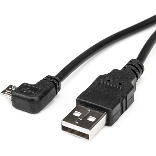 Rocstor Y10C216-B1 Cables Rocstor Premium 1 Ft Micro Usb Cable - A To Right Angled Micro B - Usb Type A Male - Micro Usb Type  Y10c216b1 818243129576
