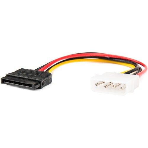 Rocstor Y10C214-B1 Cables Rocstor Premium 6in 4 Pin Molex To Left Angle Sata Power Cable Adapter - Lp4 - Sata Power Adapter Ca Y10c214b1 818242902811