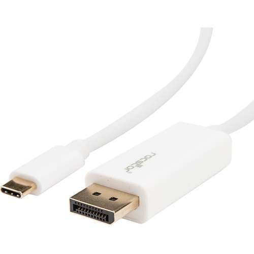 Rocstor Y10C240-W1 Cables Rocstor Premium 6ft / 2m Usb Type C To Displayport Cable - Usb C To Dp Cable - 4k 60hz - White - Dis Y10c240w1 818283439369
