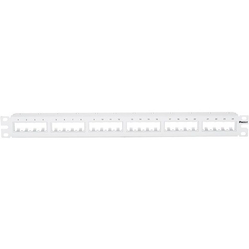 Panduit CPP24FMWWH Patch Panels Pannet Mini Com 24-port Modular Flush Mount Patch Panel In White, (1ru) - 24 Port(s) - 1u High - Whi 061305634154