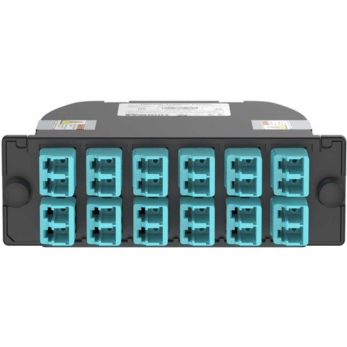 Panduit FC2ZA-24-10U Patch Panels Panduit Opticom Mpo-lc Fiber Cassette Om4, 24 Fiber, Universal - 24 Port(s) - 12 X Duplex - Aqua, Bl Fc2za2410u 613056567092