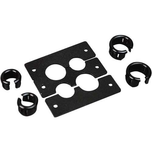 Middle Atlantic AV9012BK Faceplates & Mounting Boxes Wiremold Avip Faceplate - Black - Metal, Aluminum (av9012bk) 786776177855