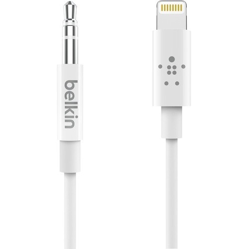 Belkin AV10172BT03-WHT Cables Belkin 3.5 Mm Audio Cable With Lightning Connector - 3 Ft Lightning/mini-phone Audio/data Transfer C Av10172bt03wht 745883761951