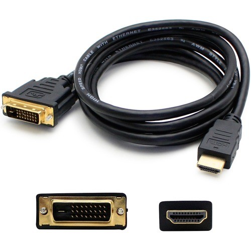 Addon HDMI2DVID12F Cables 12ft Hdmi 1.3 Male To Dvi-d Dual Link (24+1 Pin) Male Black Cable For Resolution Up To 2560x1600 (wq 821456041702
