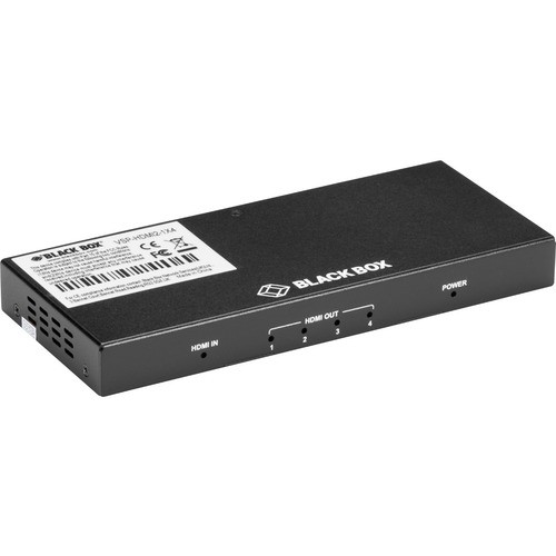 Black Box VSP-HDMI2-1X4 Signal Splitters/Amplifiers Black Box Hdmi 2.0 4k60 Splitter - 1x4 - 4096 X 2160 - 1 X Hdmi In - 4 X Hdmi Out - Serial Port - Me Vsphdmi21x4 997856779863