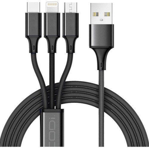 Codi A01068 Cables Codi Usb Fast Multi Charging Cable - 4 Ft Lightning/micro-usb/usb Data Transfer Cable - Usb Type C,  991430526591