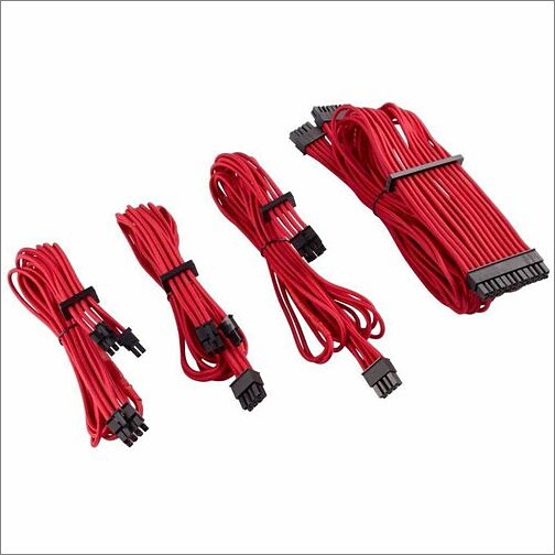 Corsair CP-8920216 Power Cords Corsair Premium Individually Sleeved Psu Cables Starter Kit Type 4 Gen 4 - Red - For Power Supply -  Cp8920216 843591079518
