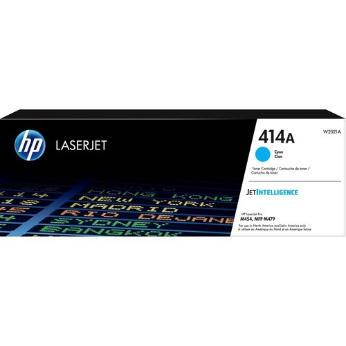 Hp W2021A Toners & Ink Cartridges 414a (w2021a) Cyan Laserjet Toner Cartridge (~2,100 Pages) 818253921177
